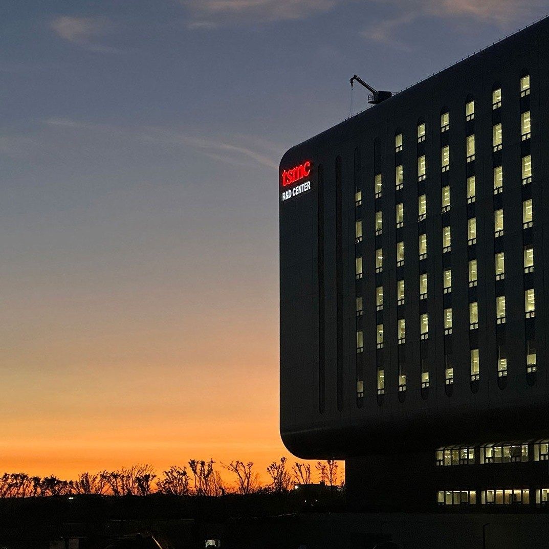 TSMC: Dark building at sunset