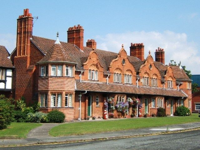 Red brick terraced houses in Port Sunlight