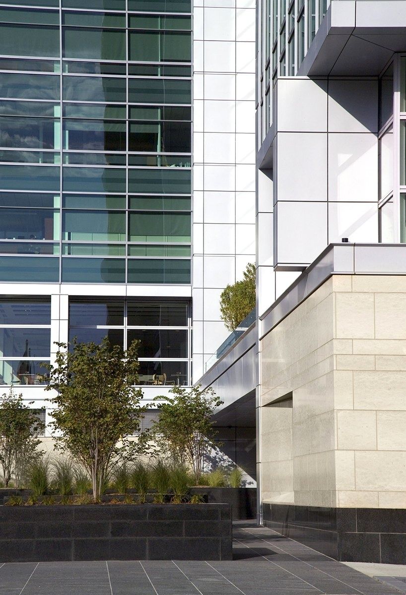 Union Pacific: Building base with planting and a terrace