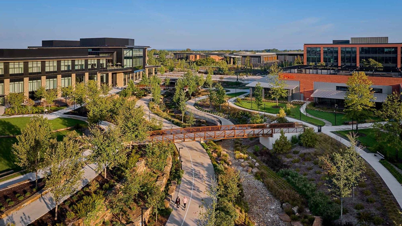 Walmart: Trails between buildings