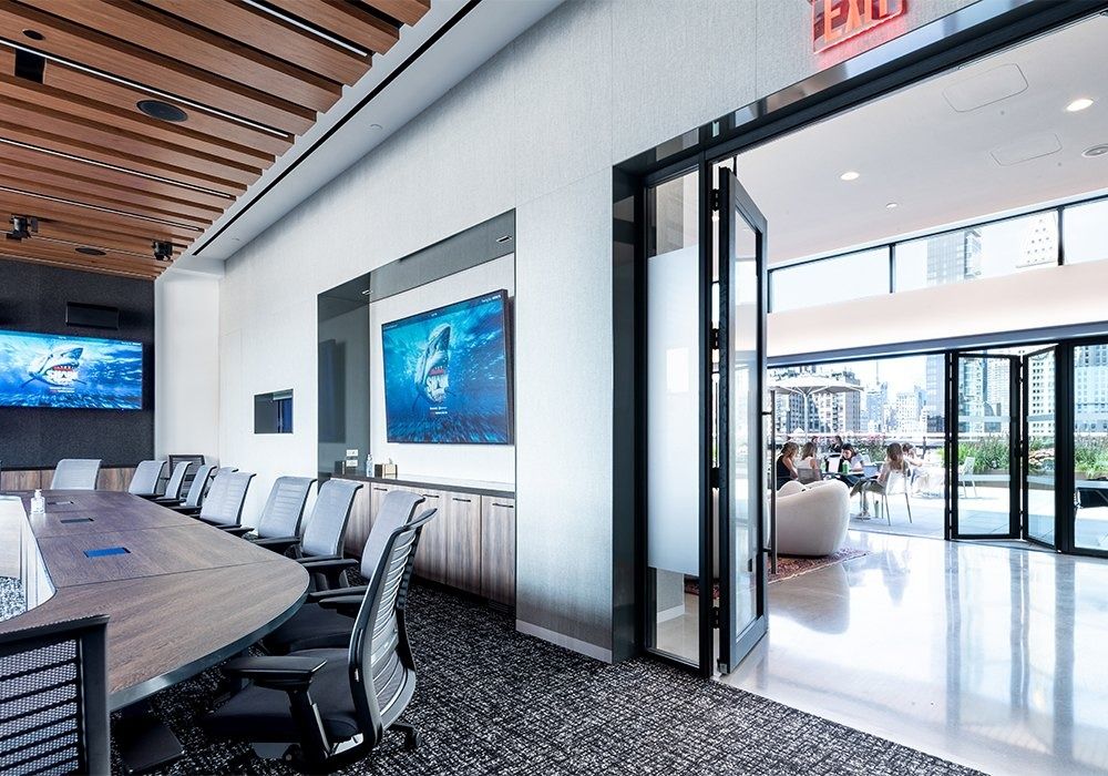 Warner Bros. Discovery: Boardroom opening onto the terrace