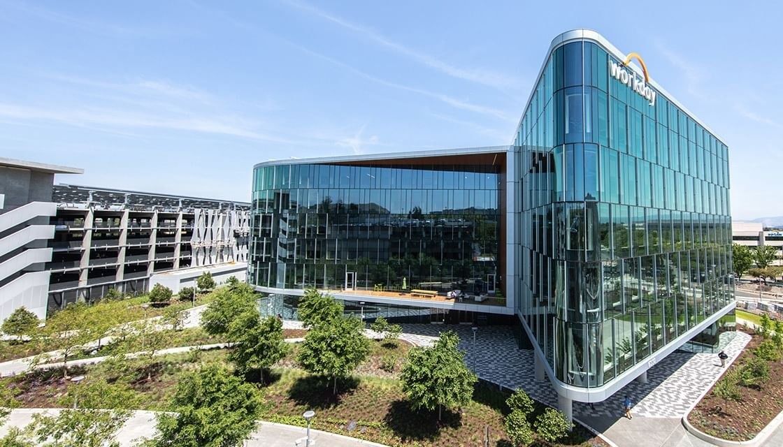 Workday: The glass building rising over planted courtyards