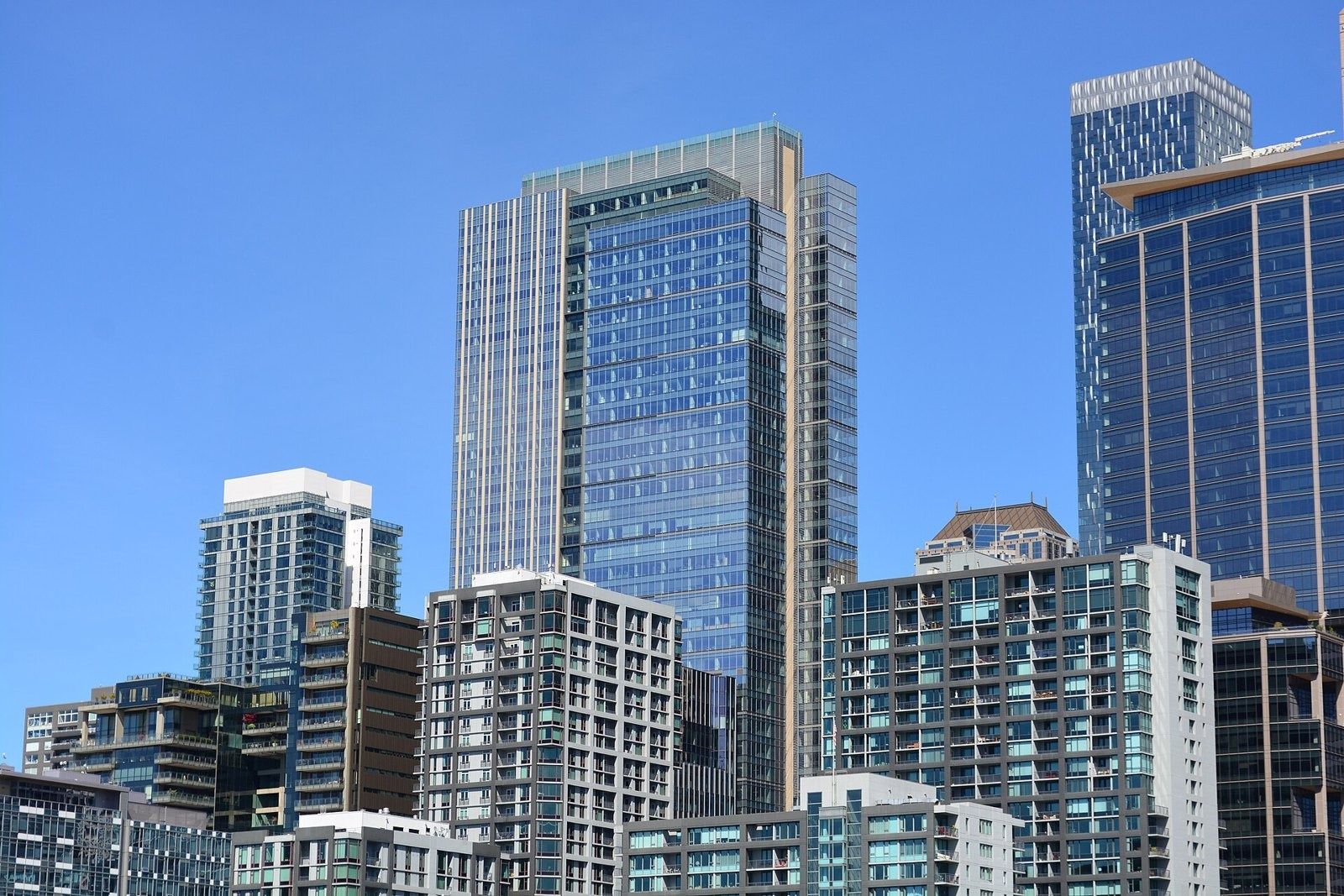 Zillow: Glass tower at 1301 Second Avenue seen from the waterfront